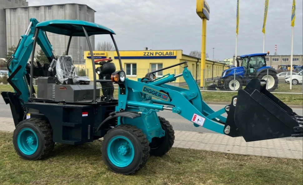 traktor bagr, čelní nakladač, podkop, - 5