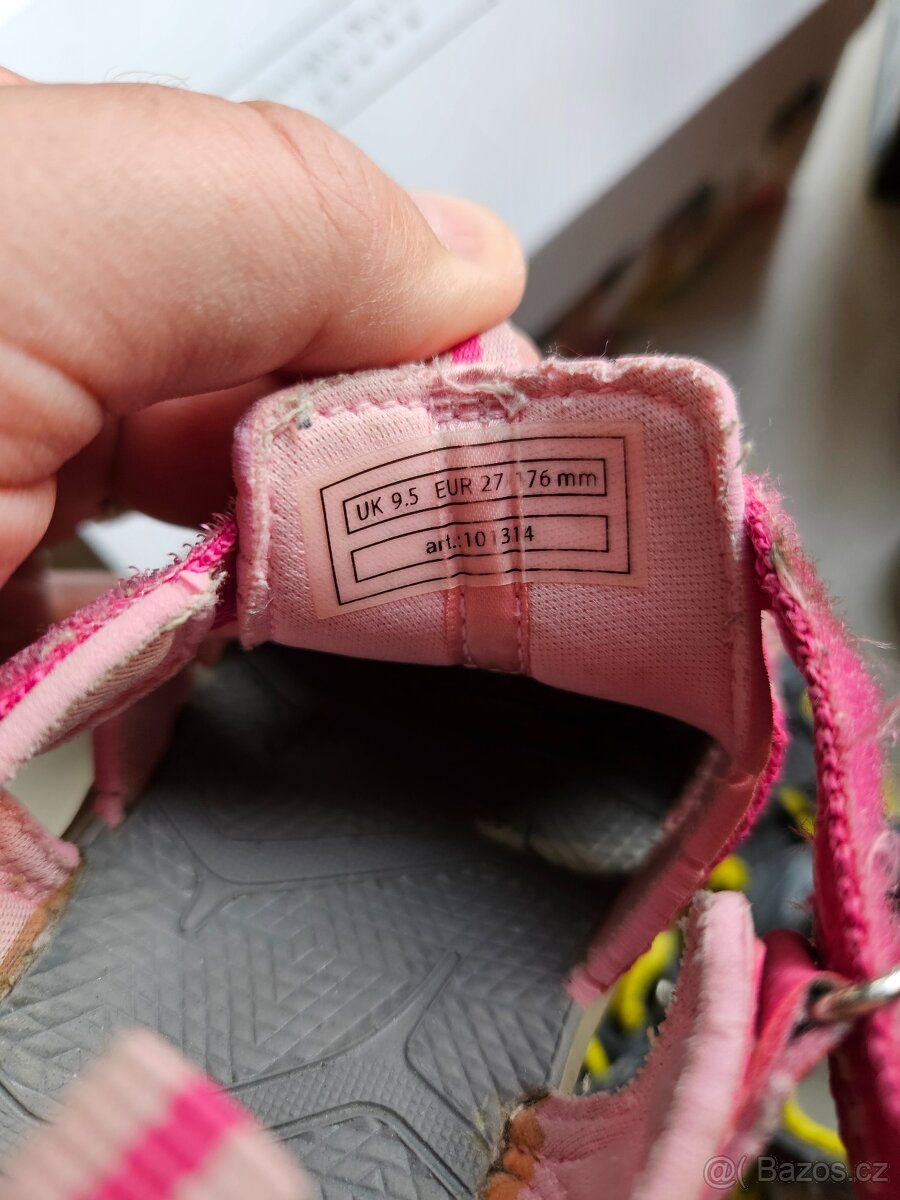 Dívčí růžové sandálky UMBRO vel. 27 - 5