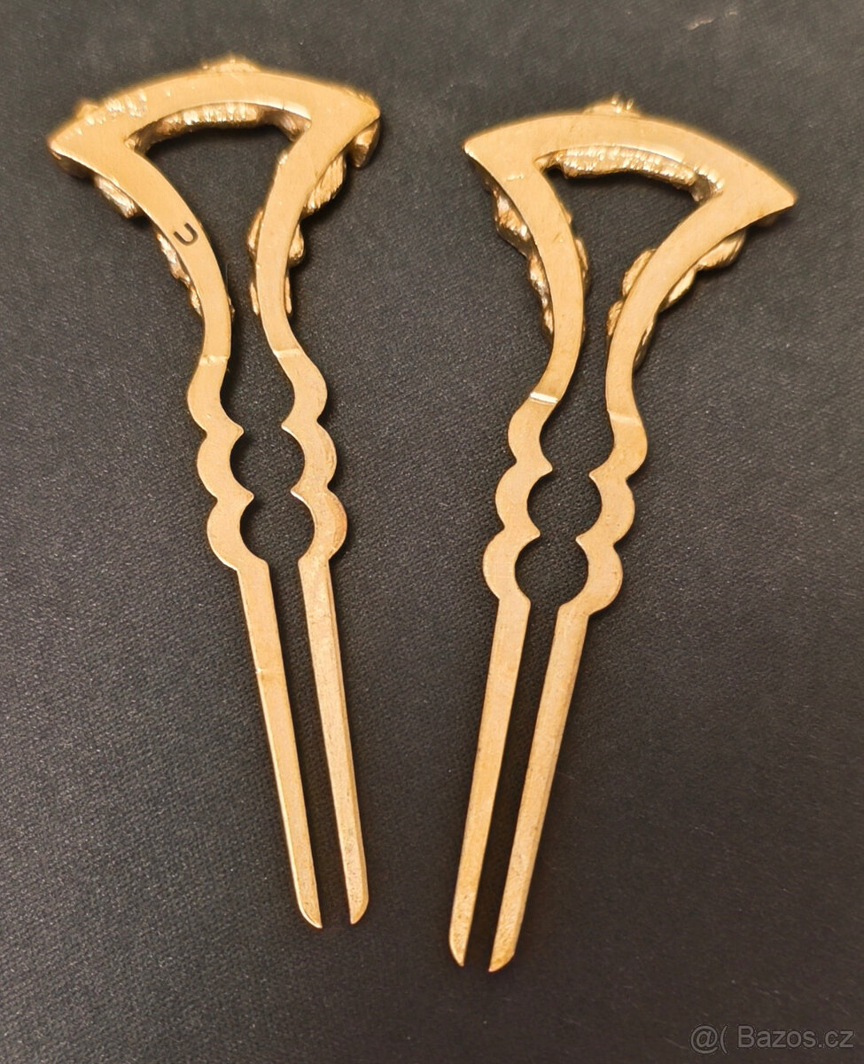 Jehlice do vlasů s granáty. - 5