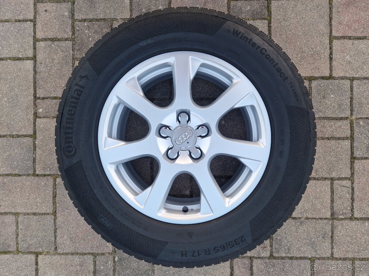 AUDI - ORIGINÁL AL.KOLA+4xZIMNÍ PNEU CONTINENTAL 235/65R17 - 5