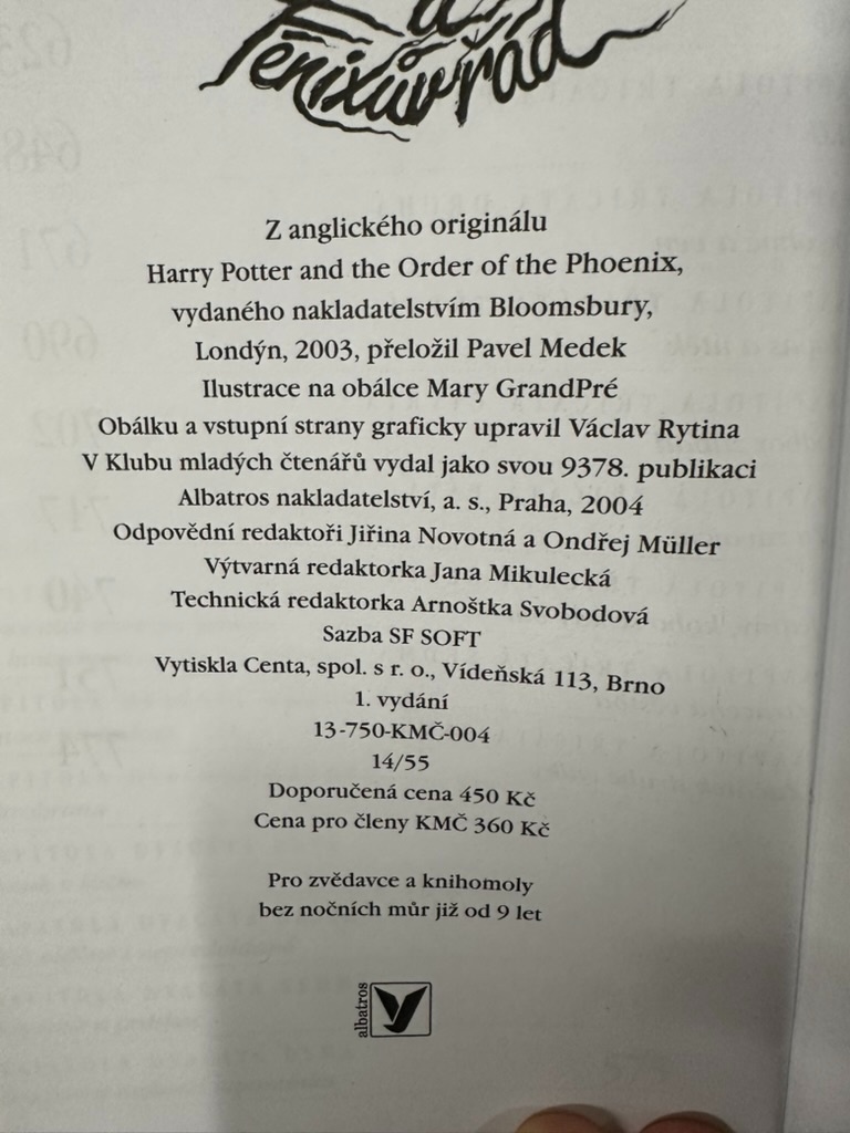 Harry Potter – vzácná 1. vydání + komplet 4 knihy - 5