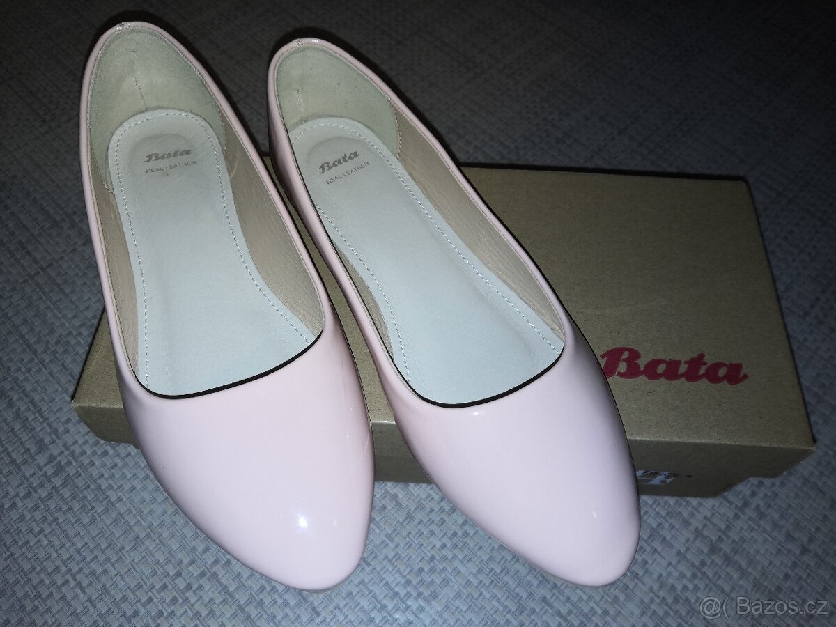 Světle růžové dívčí baleríny Baťa vel. 36 - 5