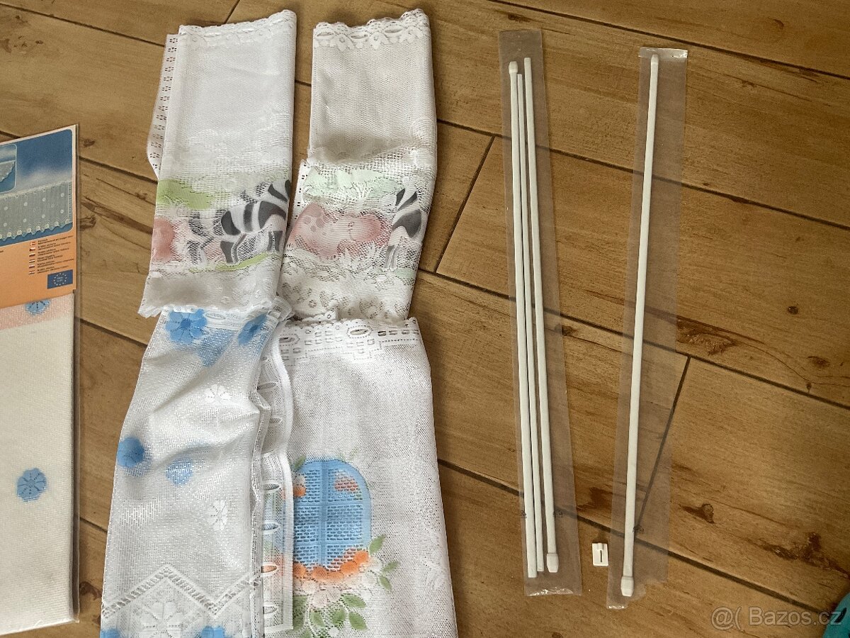 Nové- 7x malá záclonka z Lidlu- 160 x 50cm-cena za vše - 5