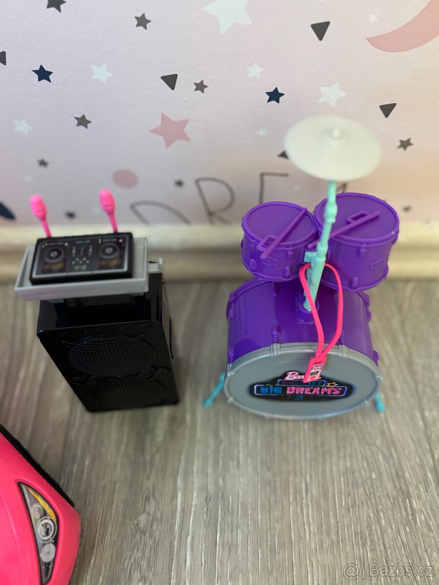 Barbie cabrio auto + bubny - 5