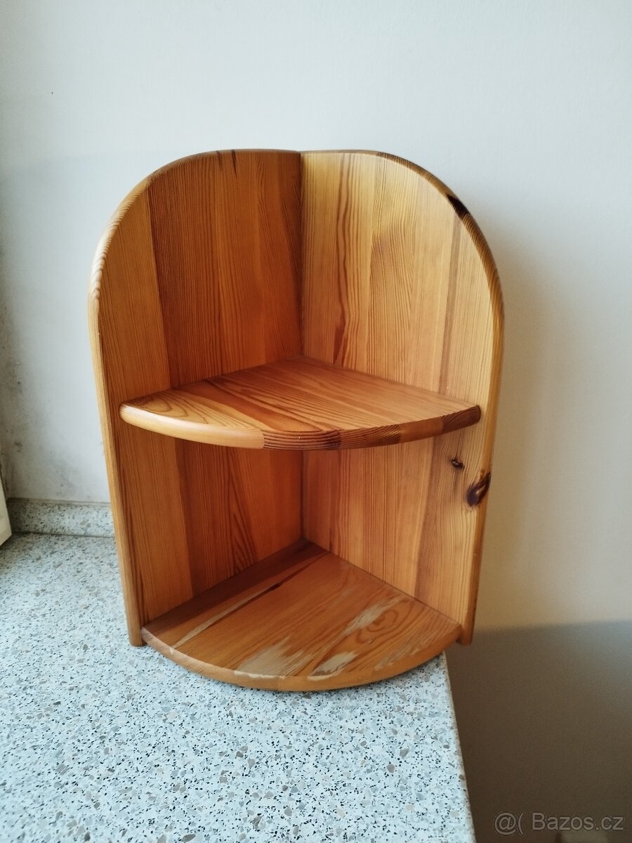 Prodám 2ks rohové police - masiv - Borovice - 5