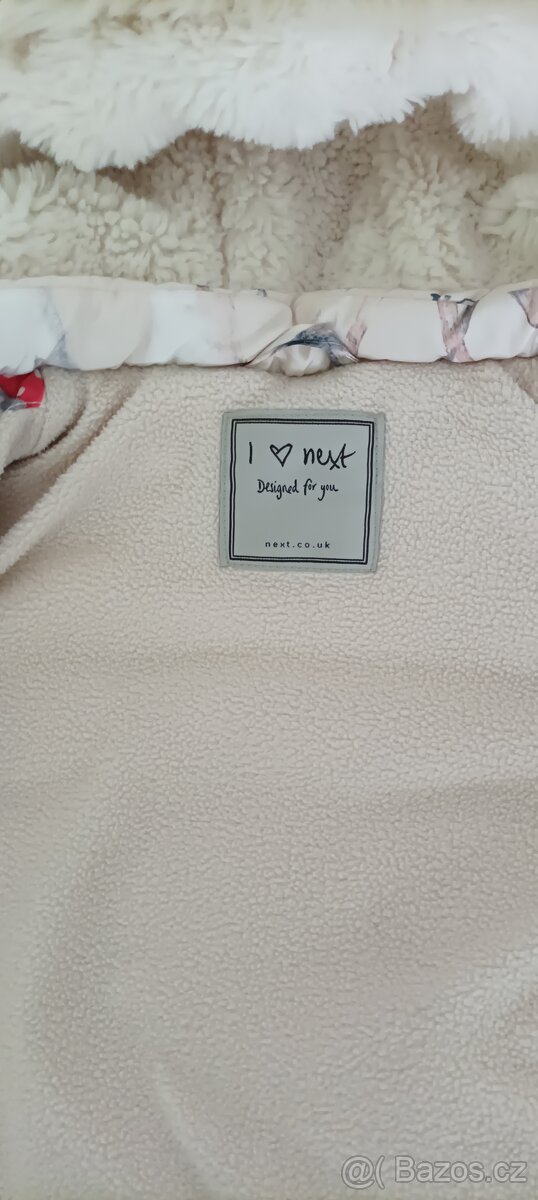 Nádhera zimní teplá bundička Next 6-9m - 5