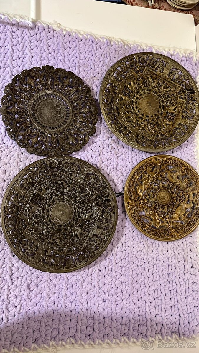 Mosazné ozdobné talíře na zeď - 5