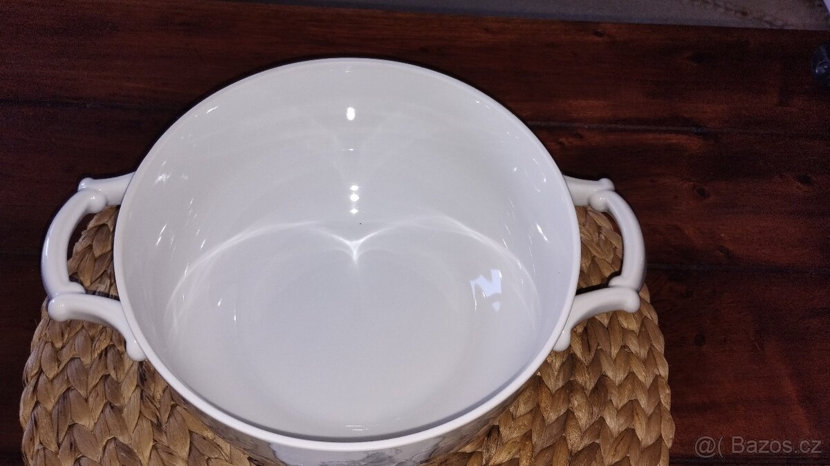 Porcelánová mísa Bohemia + váza broušená bohemia - 5