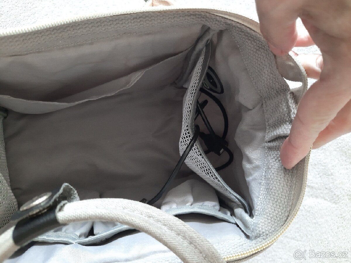 Stylová přebalovací taška/batoh šedá - 5