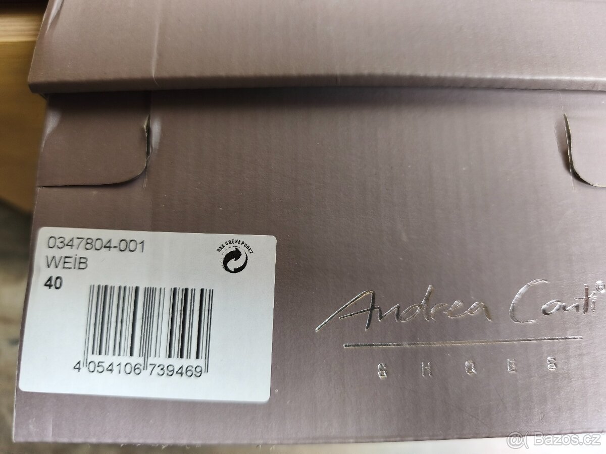 Nové celokožené bílé boty ANDREA CONTI v.40 - 5