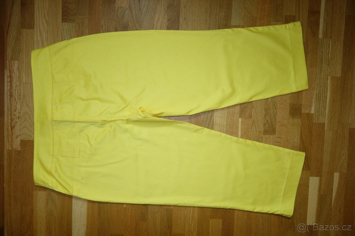 Žluté dámské capri kalhoty vel. 40 - 5