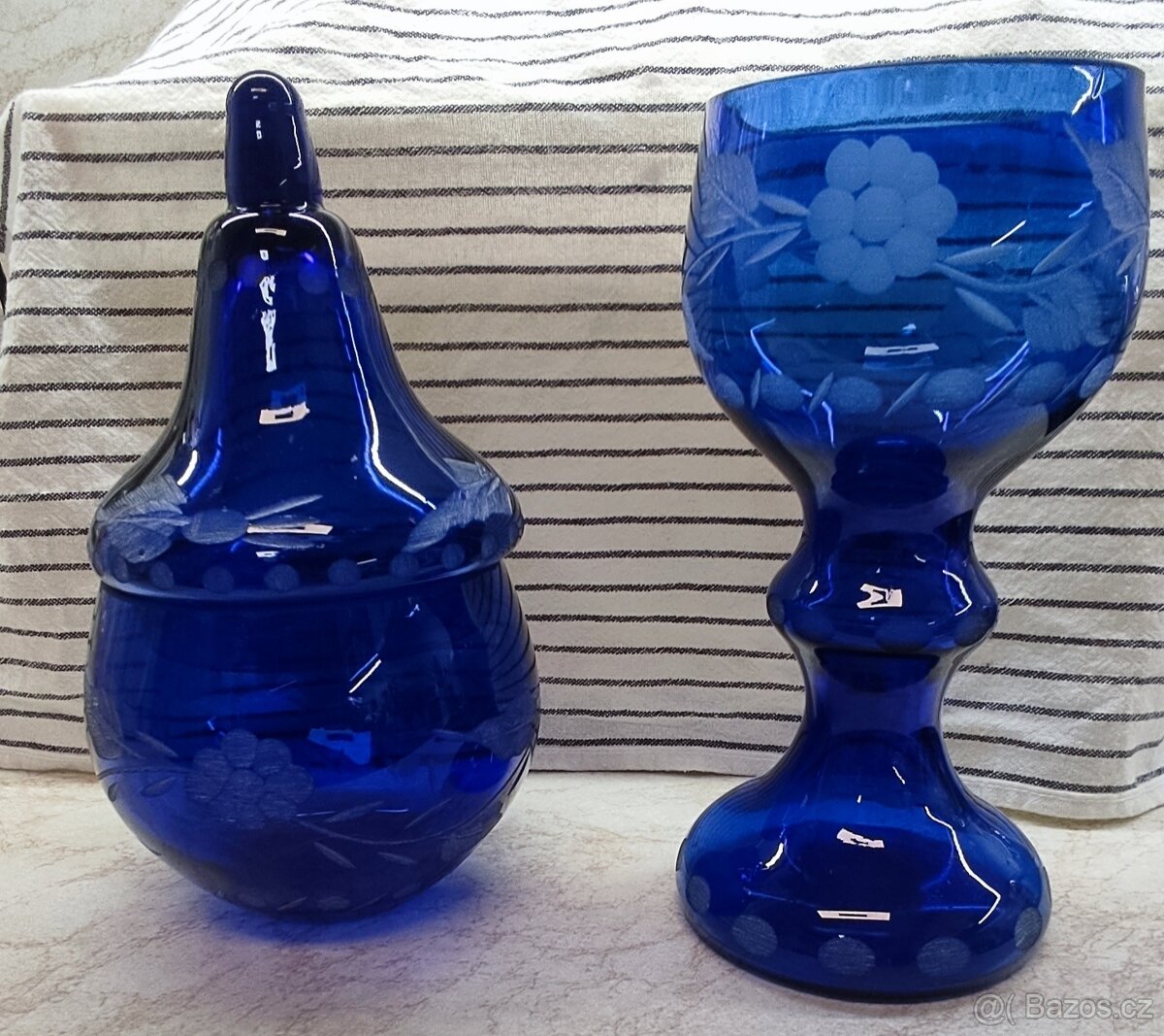 Sada kobaltové sklo Nový Bor - 5