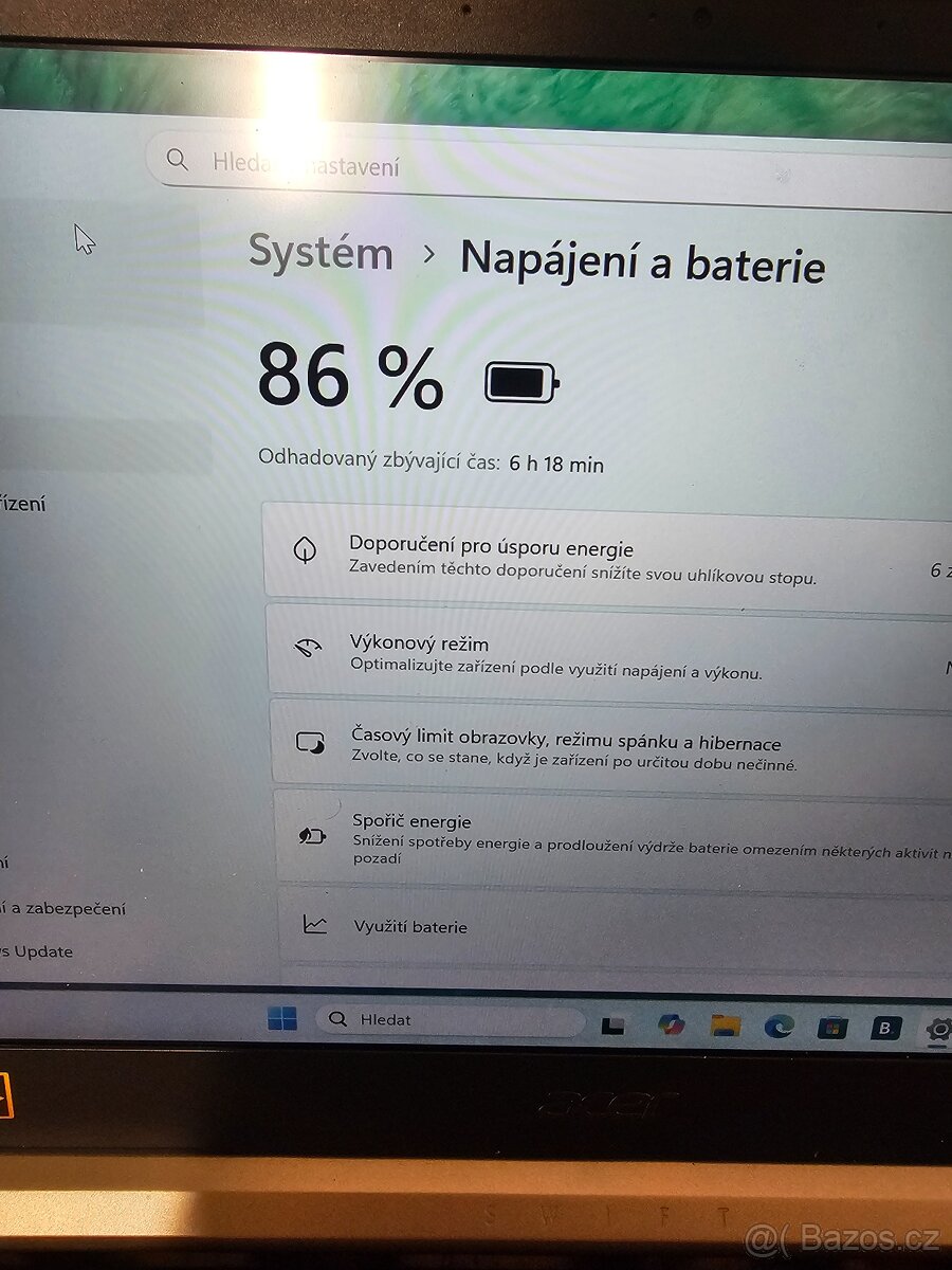 Kovový notebook Acer Swift 1 - 5