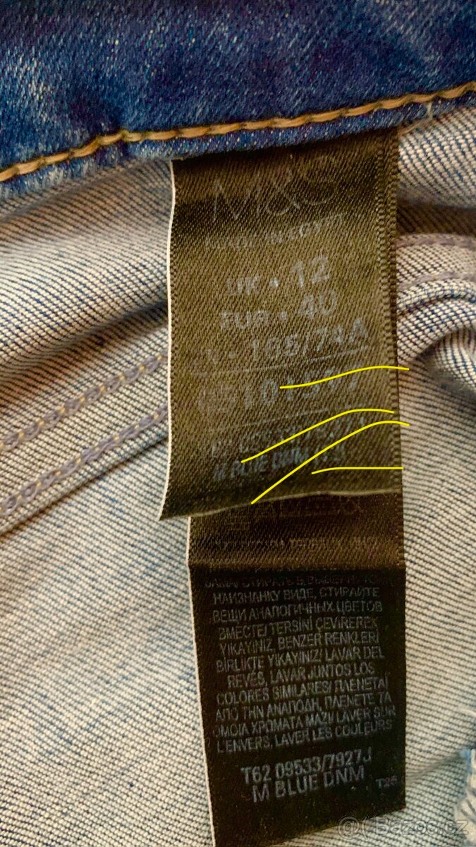 Džíny 3/4 zn. M&S vel 38-40 - 5