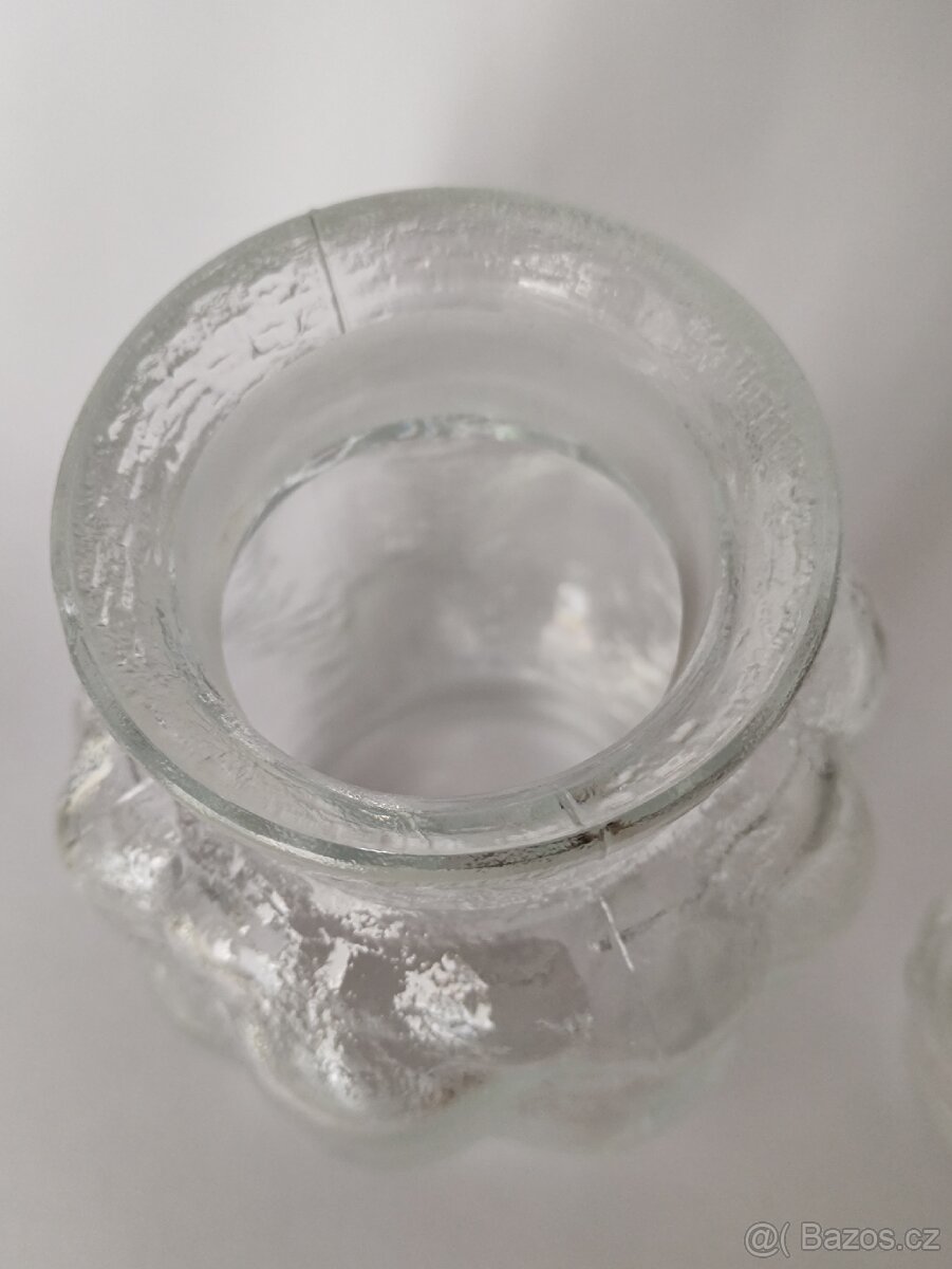 Retro dóza Pavel Pánek, lisované sklo, ČSSR, pošta 79.- - 5