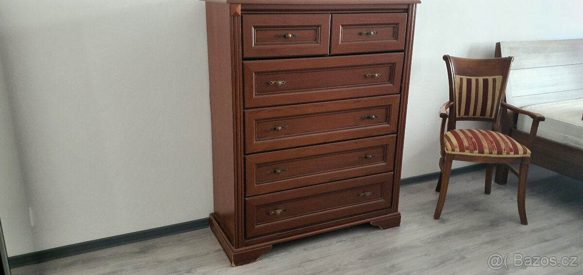 vysoký elegantní komod výborný stav - 5