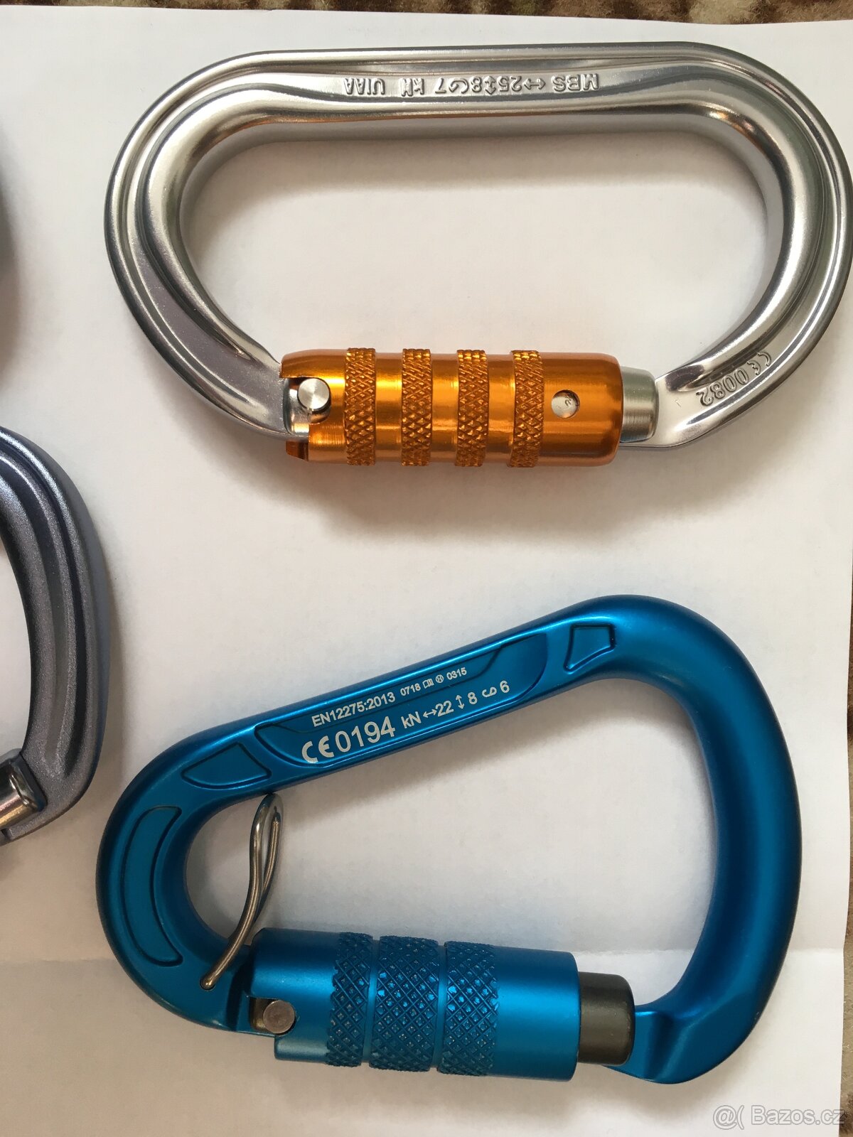 Karabíny karabínky 3 x triple-lock, 2 x screw-lock, nové - 5