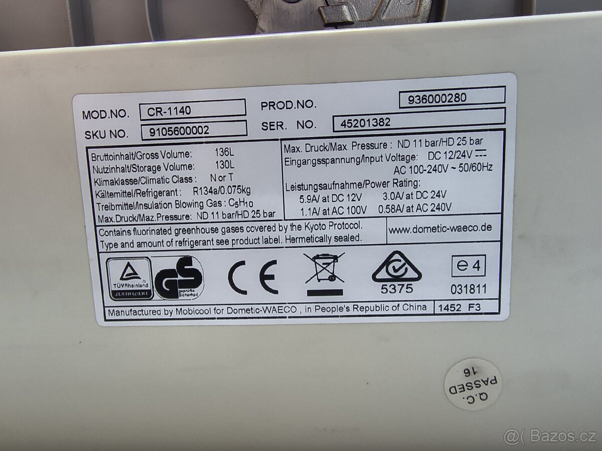 Kompresorová lednice Waeco CR140 - 5