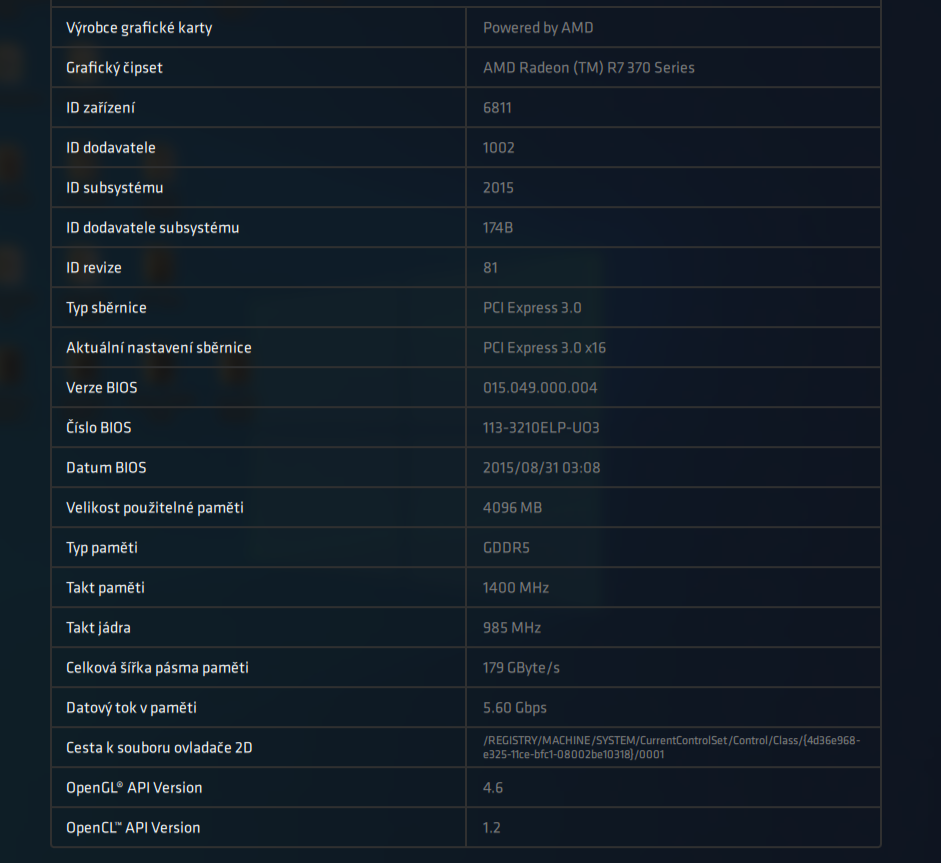 R7 370 Nitro OC 4GB GDDR5 256 bit. 6pin DP HDMI DVI-I DVI-D - 5