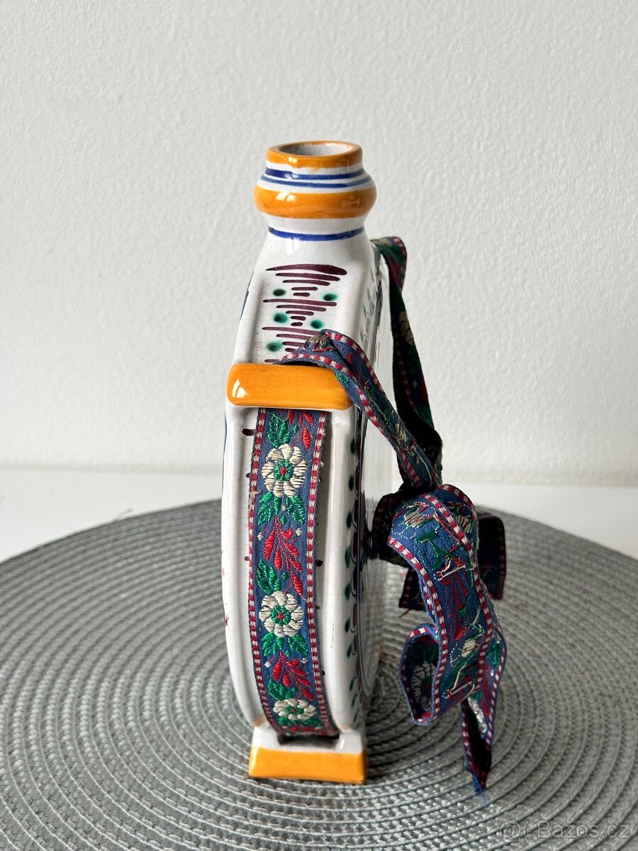 Keramická čutora - Slovácko? Super stav - 5