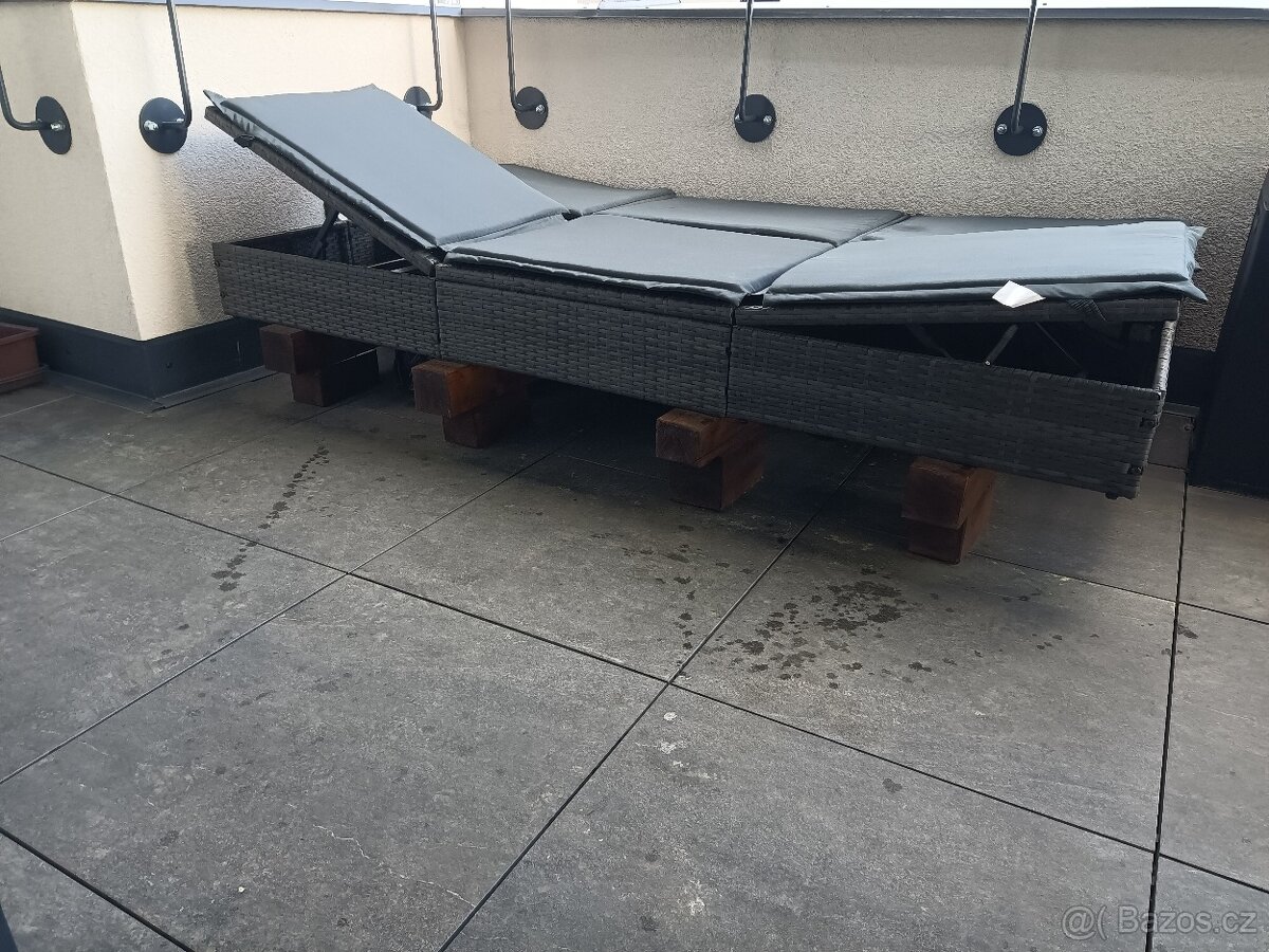 Zahradní lehátko pro 2 osoby - 5