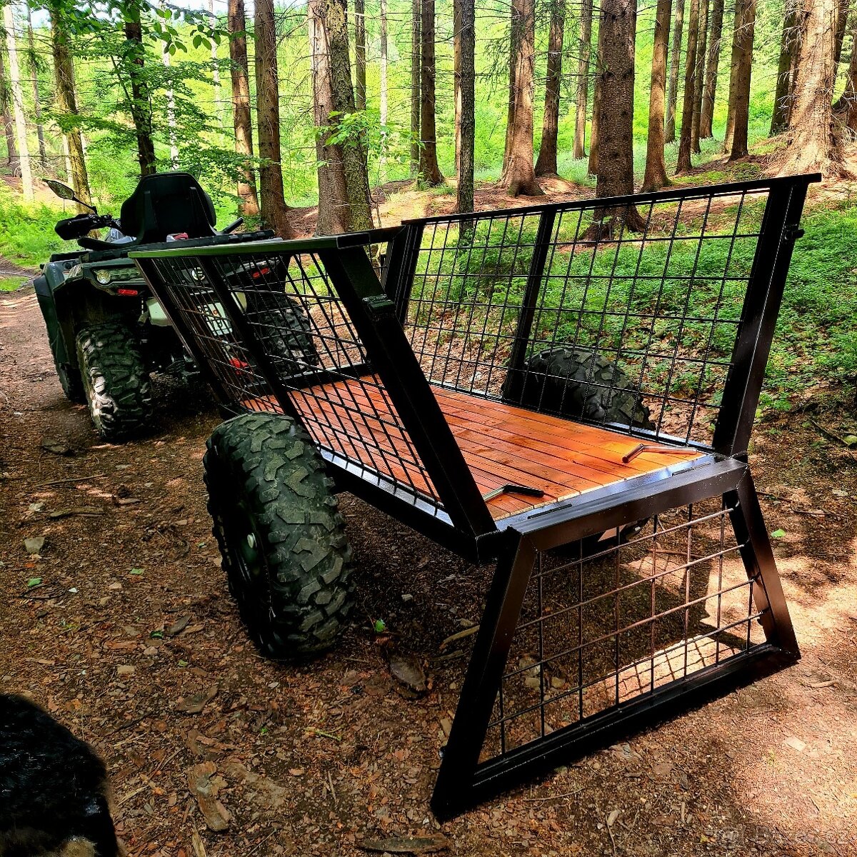 Vyvážečka dřeva , vozik za ctyrkolku - 5