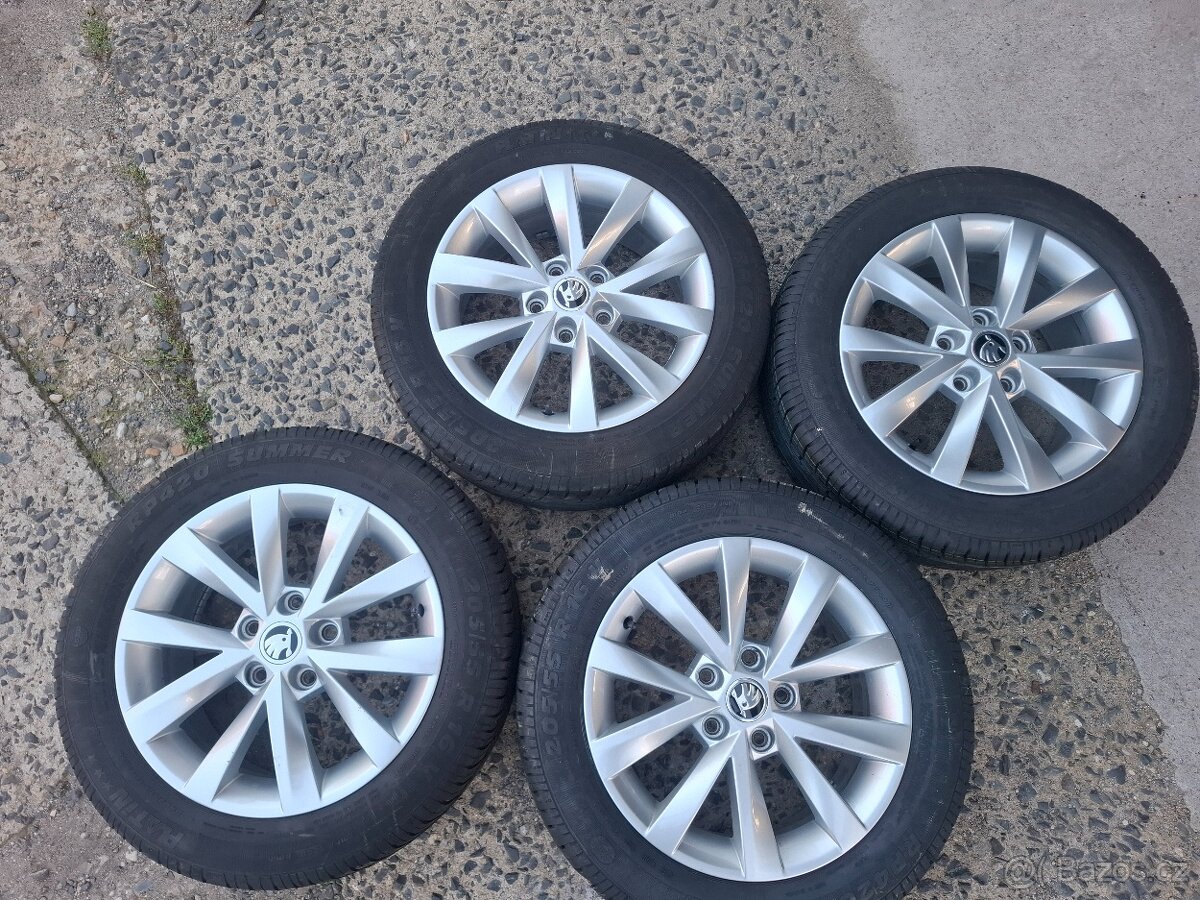 Alu kola 16" Skoda Octavia III Alcatras 5x112 pneu 205/55R1 - 5