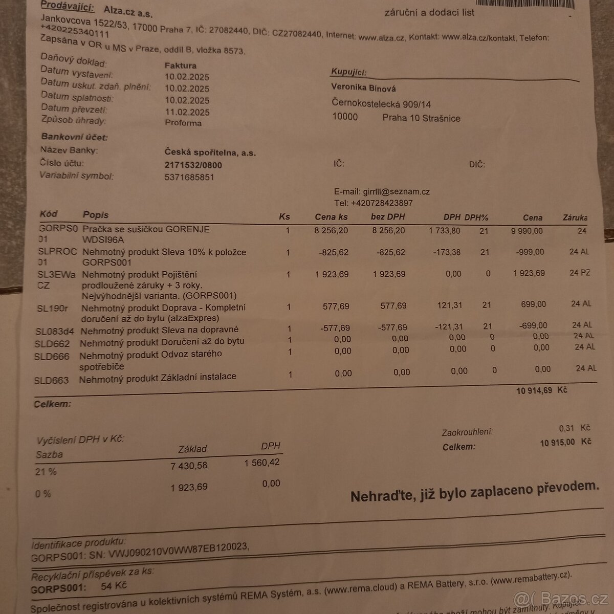 Pracka Gorenje - 5