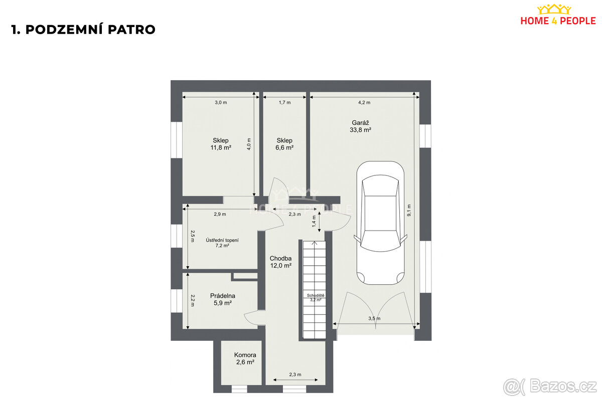 Prodej dvougeneračního domu, Praha 4 - Modřany - 5