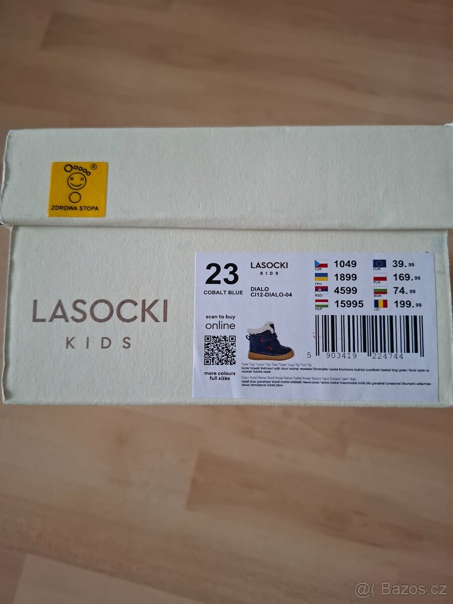 Zimní kotníčkové boty kožené - velikost 23 - 5