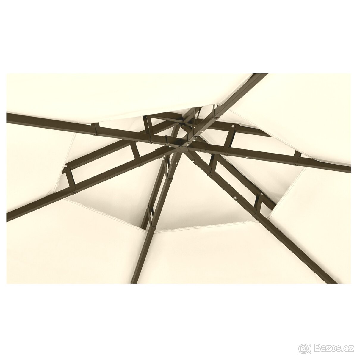 Nový zahradní altán Verona Ø 350 cm, v 265 cm - béžový/černý - 5