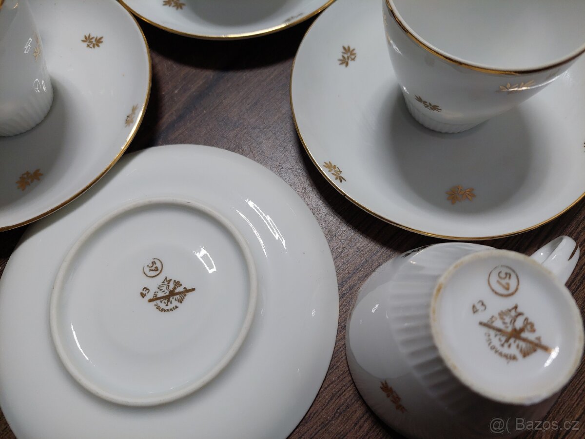 Čajová porcelánová souprava-Československo - 5