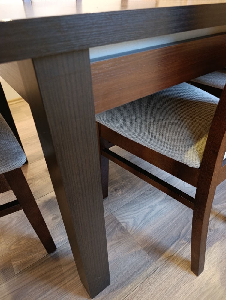 Jídelní stůl + židle 6 ks, masiv - 5