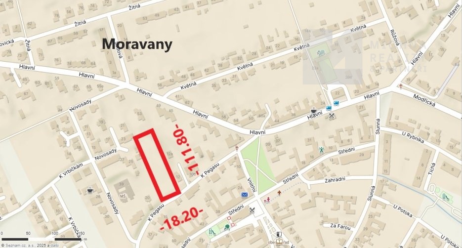 Prodej stavebního pozemku 2 036 m², Moravany, ev.č. 140017 - 5