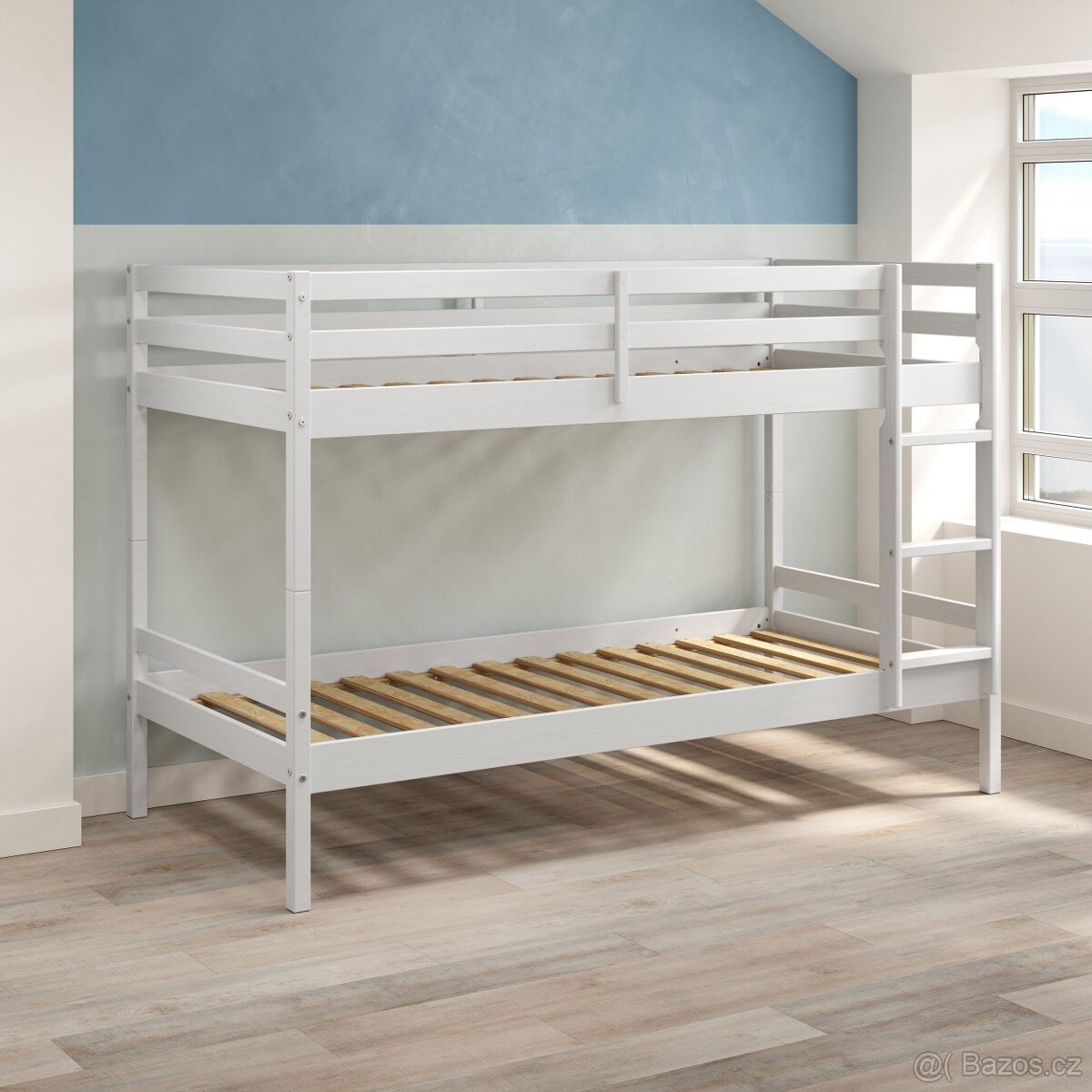 Nová patrová postel z borovice včetně roštu - 5