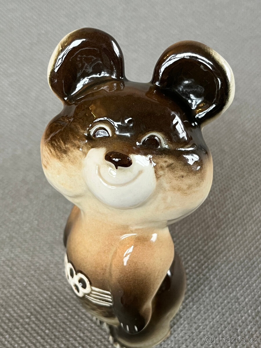 Soška Olympijský medvěd 1980 11 cm, LFZ Lomonosov - 5