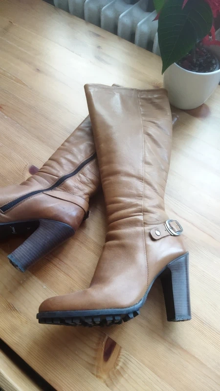 Prodám krásné hnědé kozačky - 5