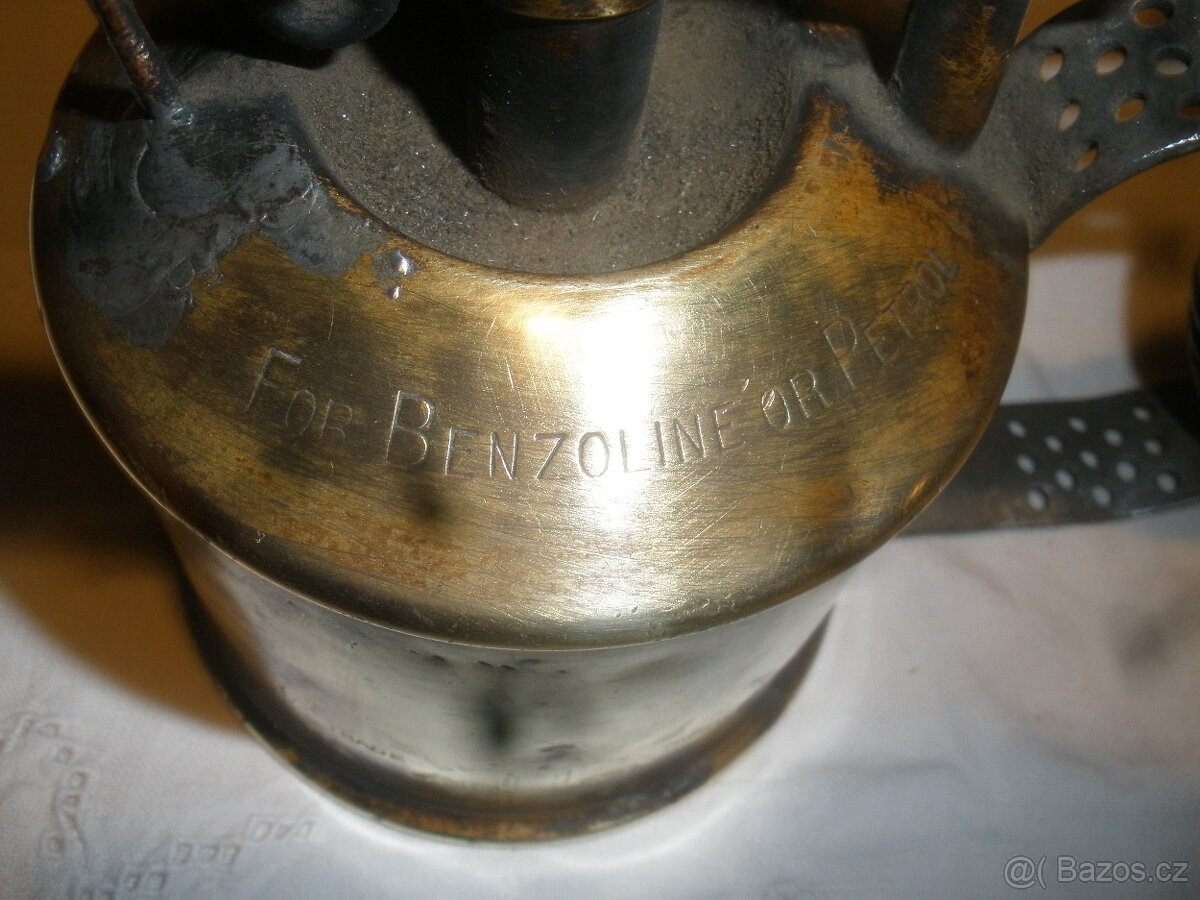 Stará mosazná lampa/letlampa/ - 5