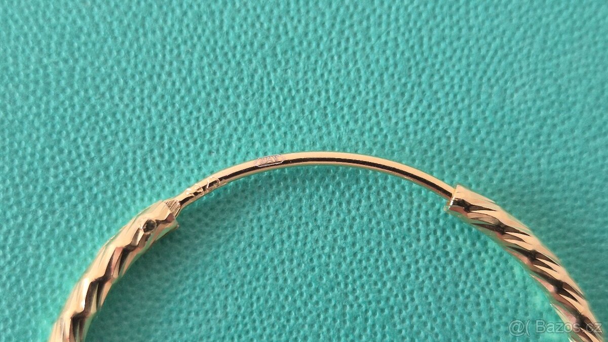 Nové stříbrné pozlacené kruhy - 5