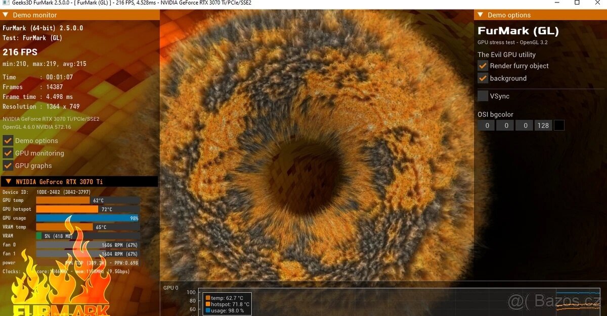 Prodám EVGA GeForce RTX 3070 Ti - 5