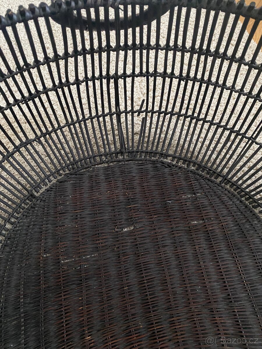Velký přírodní tmavohnědý koš - 5