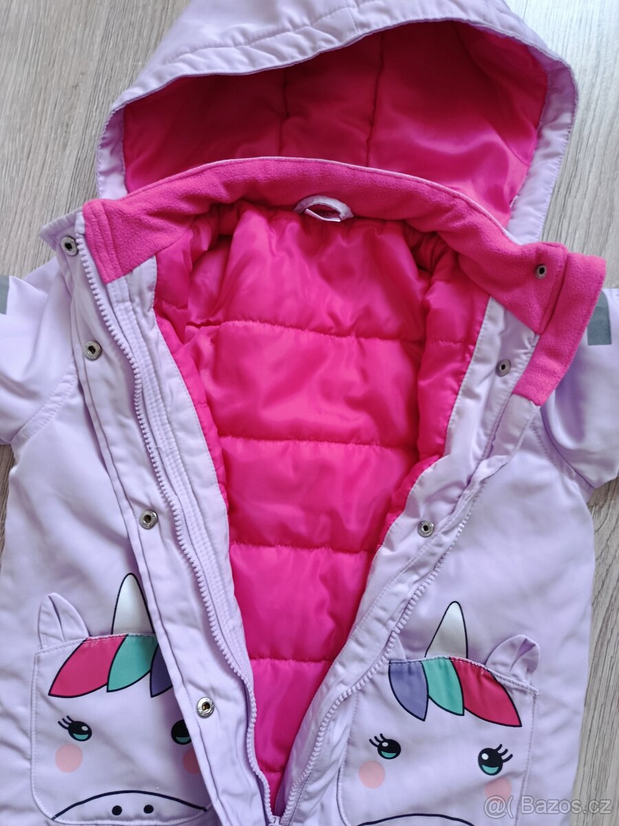 Dívčí přechodová bunda s jednorožcem 110 - 5