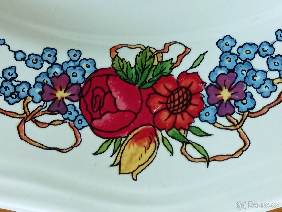 FAJÁNS TALÍŘ SARREGUEMINES HENRI LOUX FRANCIE - 5