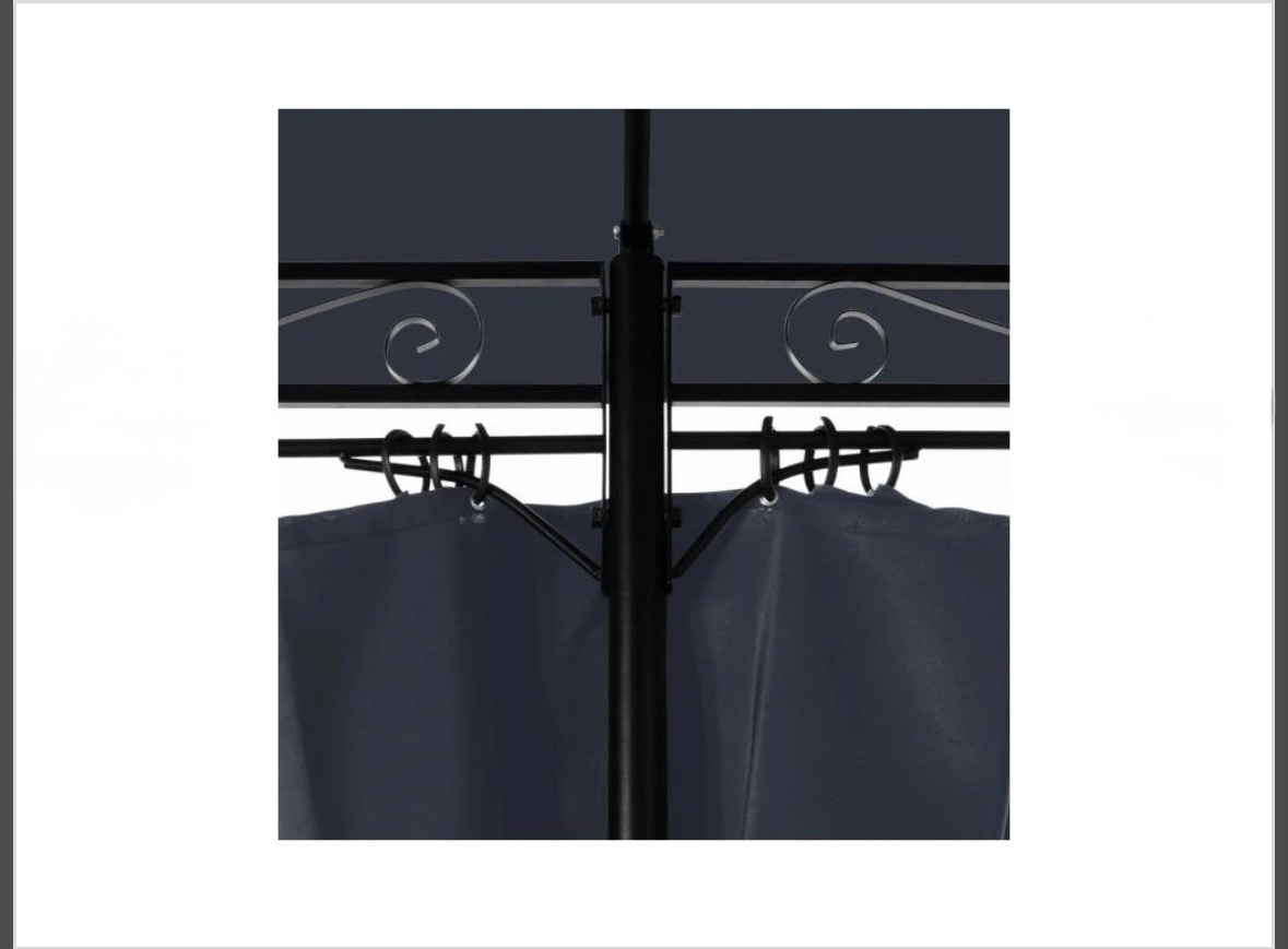 Zahradní altán 4x3 m - antracit - 5