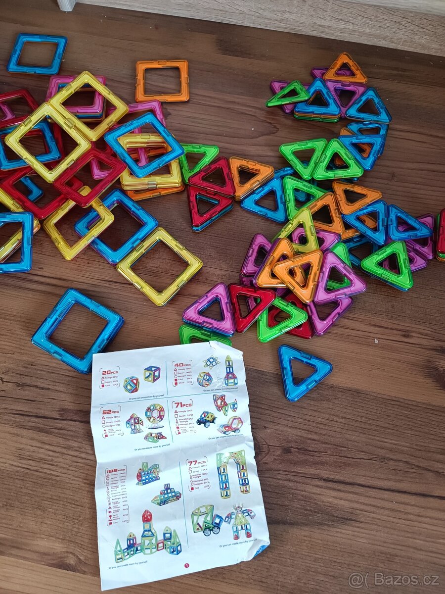 Magnetická stavebnice 100 kusů - 5
