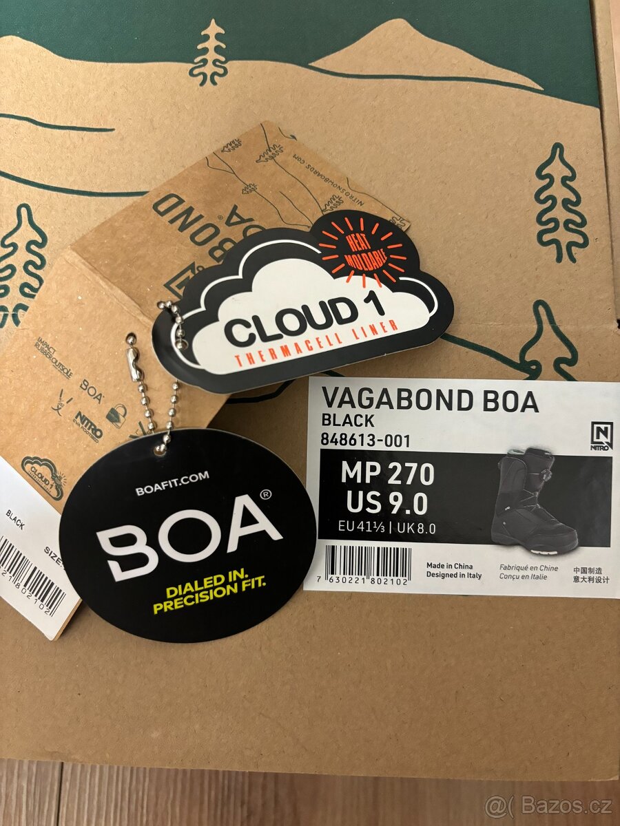 Snowboardové boty NITRO Vagabond BOA, vel. 27 / 41,3 - 5