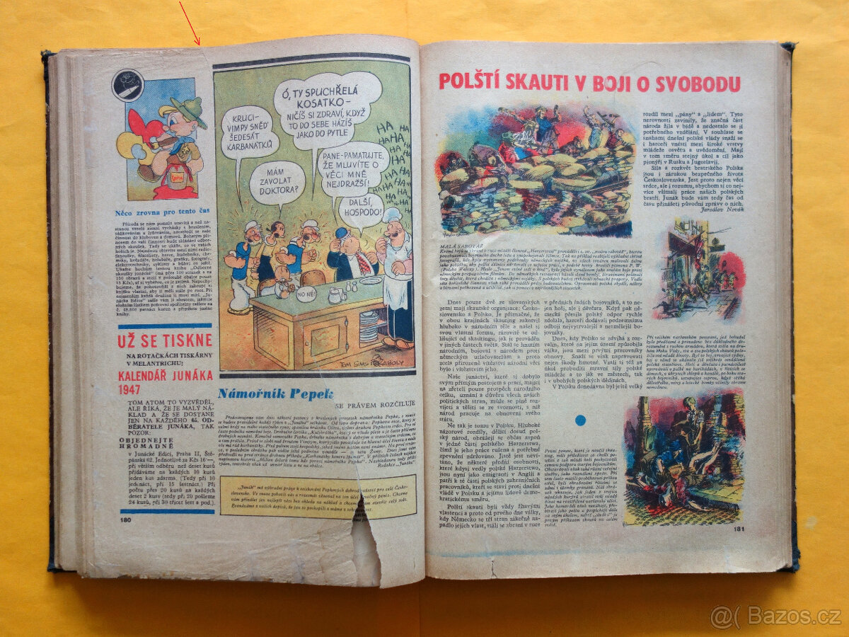 kompletní Junák- 29. ročník /1946- 47/ svázaná čísla 1.- 47. - 5