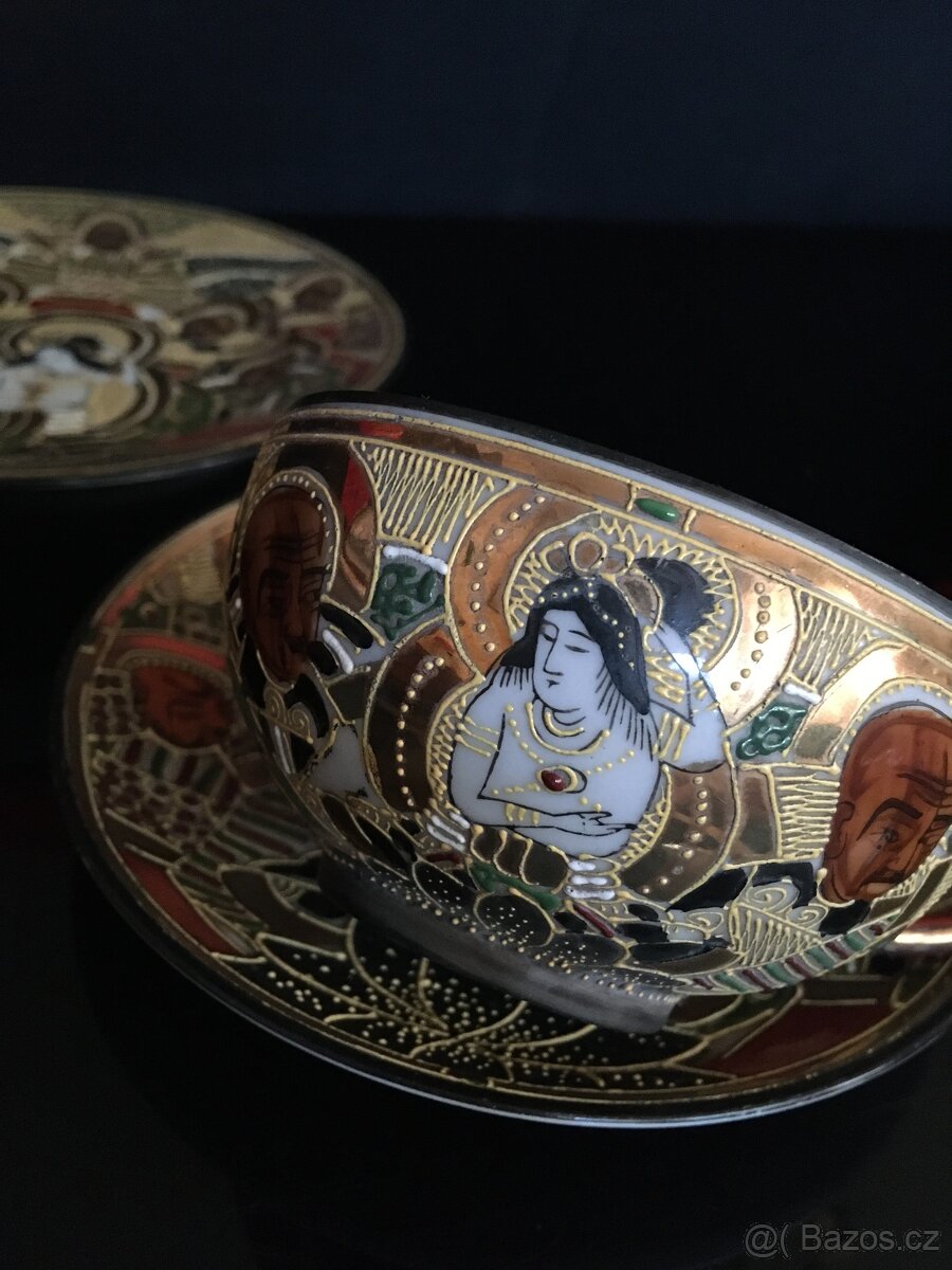 Starožitná snídaňová sada Satsuma - 5