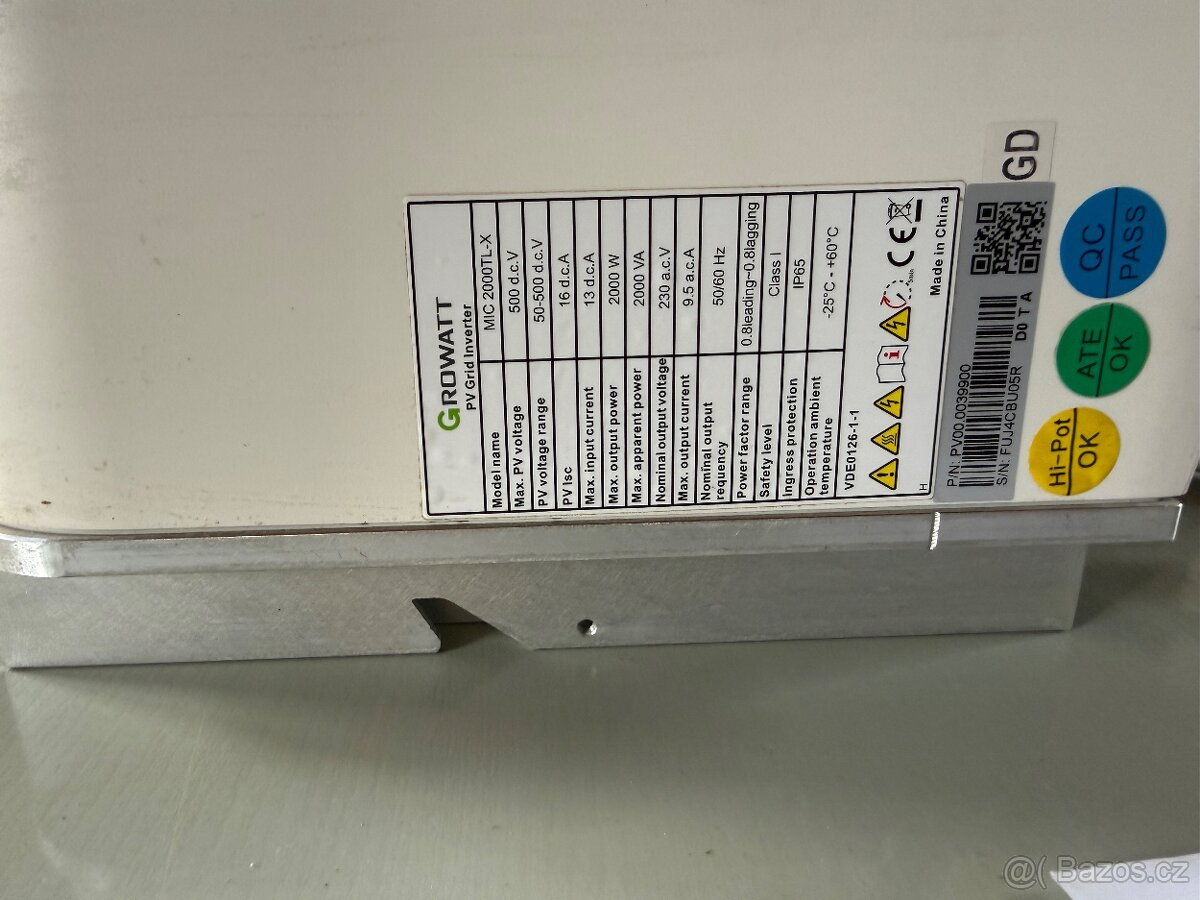 Střídač - GROWATT MIC 2000TL X zánovní levně - 5