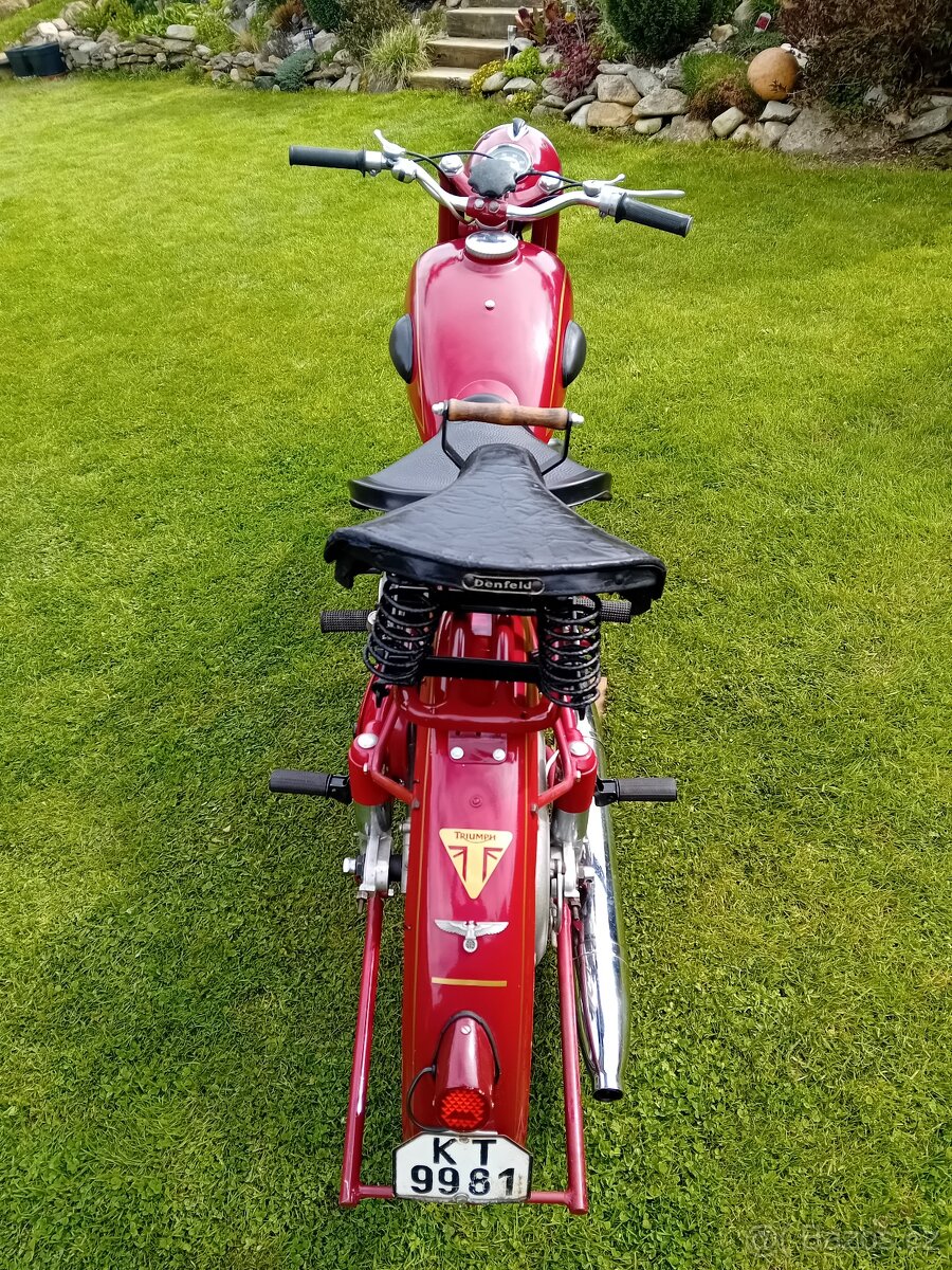 Triumph TWN 250 pérák, 1953 s doklady. - 5
